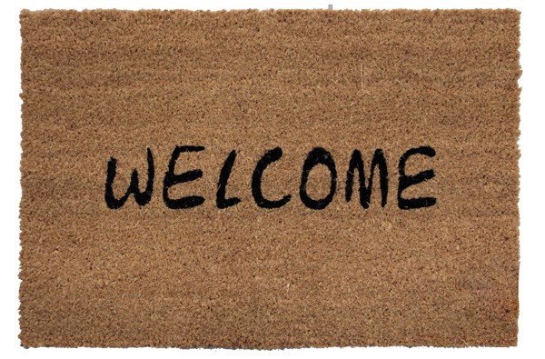 WELCOME coir doormat 40×60 cm, beige